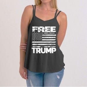 Free Trump Take America Back For President 2024 Trump 24 Usa Women's Strappy Tank