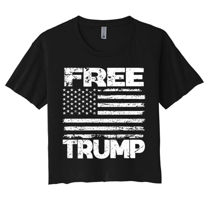 Free Trump Take America Back For President 2024 Trump 24 Usa Women's Crop Top Tee