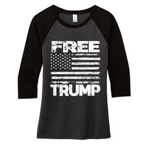 Free Trump Take America Back For President 2024 Trump 24 Usa Women's Tri-Blend 3/4-Sleeve Raglan Shirt