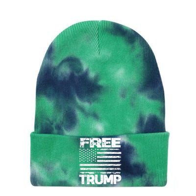 Free Trump Take America Back For President 2024 Trump 24 Usa Tie Dye 12in Knit Beanie