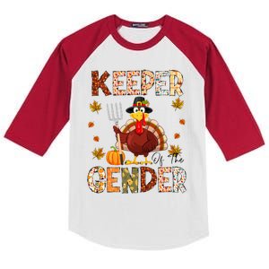 Funny Thanksgiving Turkey Gender Reveal Party Decoration Kids Colorblock Raglan Jersey