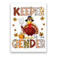 Funny Thanksgiving Turkey Gender Reveal Party Decoration Poster