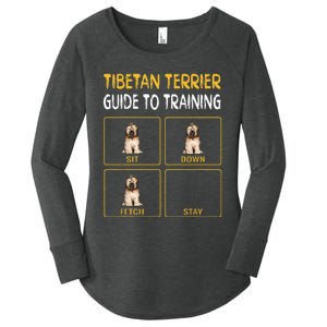 Funny Tibetan Terrier Guide To Training Dog Obedience Women's Perfect Tri Tunic Long Sleeve Shirt