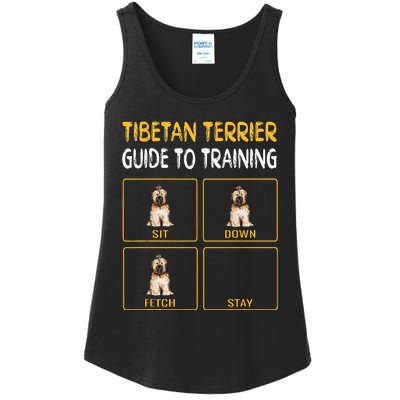 Funny Tibetan Terrier Guide To Training Dog Obedience Ladies Essential Tank