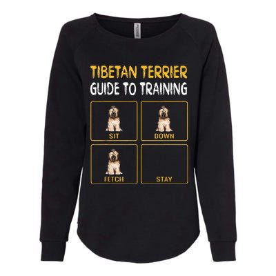 Funny Tibetan Terrier Guide To Training Dog Obedience Womens California Wash Sweatshirt