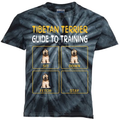 Funny Tibetan Terrier Guide To Training Dog Obedience Kids Tie-Dye T-Shirt