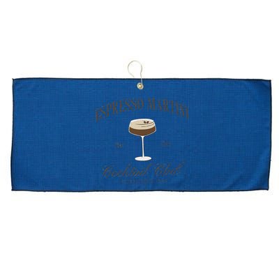 Funny Tini Time Espresso Martini Retro Cocktail And Social Club Large Microfiber Waffle Golf Towel