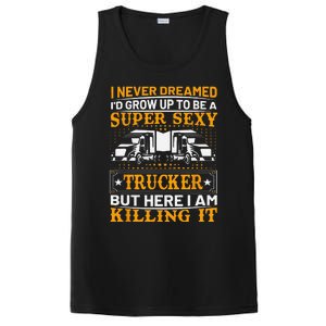 Funny Trucking Truck Drivers Dad Father’s Day Gifts PosiCharge Competitor Tank