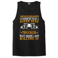 Funny Trucking Truck Drivers Dad Father’s Day Gifts PosiCharge Competitor Tank