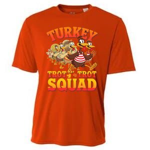 Funny Thanksgiving Turkey Running Trot Squad Gift Cooling Performance Crew T-Shirt