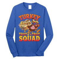 Funny Thanksgiving Turkey Running Trot Squad Gift Long Sleeve Shirt