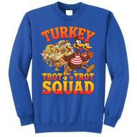 Funny Thanksgiving Turkey Running Trot Squad Gift Sweatshirt