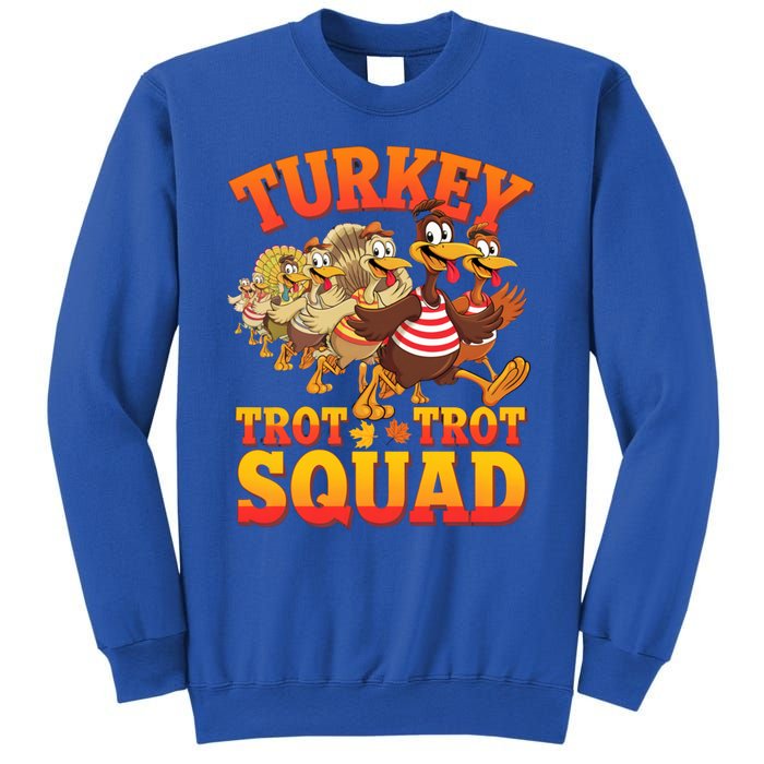 Funny Thanksgiving Turkey Running Trot Squad Gift Sweatshirt