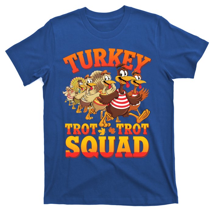 Funny Thanksgiving Turkey Running Trot Squad Gift T-Shirt