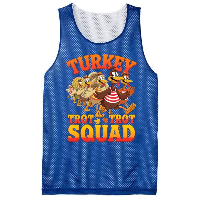 Funny Thanksgiving Turkey Running Trot Squad Gift Mesh Reversible Basketball Jersey Tank