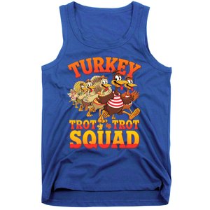 Funny Thanksgiving Turkey Running Trot Squad Gift Tank Top