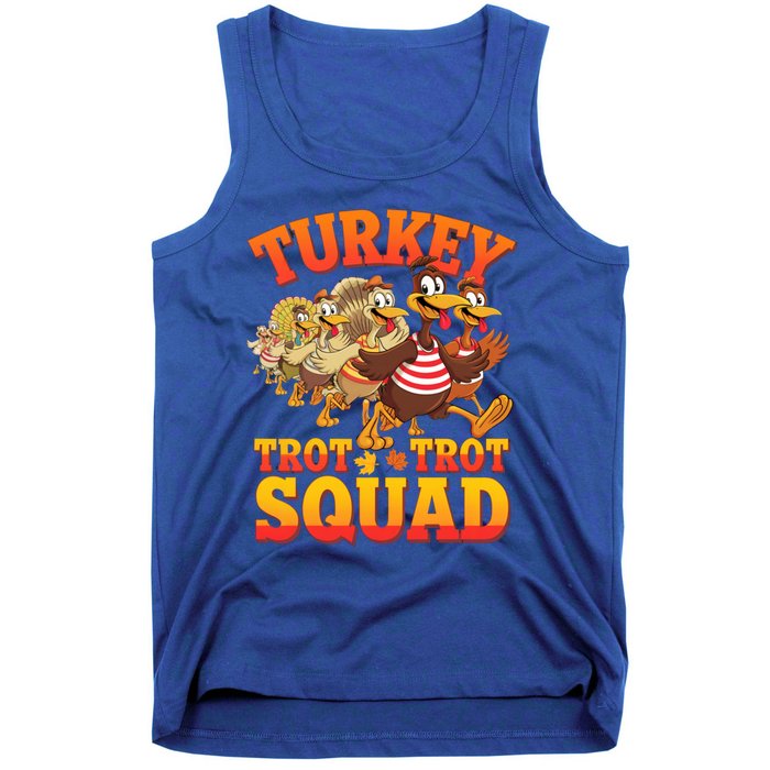 Funny Thanksgiving Turkey Running Trot Squad Gift Tank Top