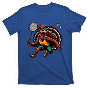 Funny Turkey Thanksgiving Badminton Gift T-Shirt