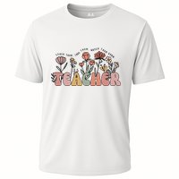 Floral Teacher Tote Bag Teach Them Love Them Cooling Performance Crew T-Shirt