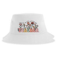 Floral Teacher Tote Bag Teach Them Love Them Sustainable Bucket Hat