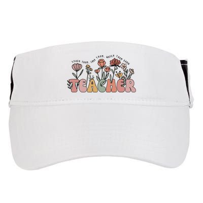 Floral Teacher Tote Bag Teach Them Love Them Adult Drive Performance Visor