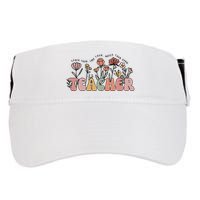 Floral Teacher Tote Bag Teach Them Love Them Adult Drive Performance Visor