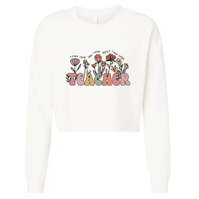 Floral Teacher Tote Bag Teach Them Love Them Cropped Pullover Crew
