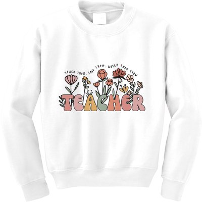 Floral Teacher Tote Bag Teach Them Love Them Kids Sweatshirt