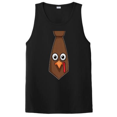 Funny Thanksgiving Tie With Turkey For Family Dinner PosiCharge Competitor Tank