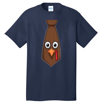 Funny Thanksgiving Tie With Turkey For Family Dinner Tall T-Shirt