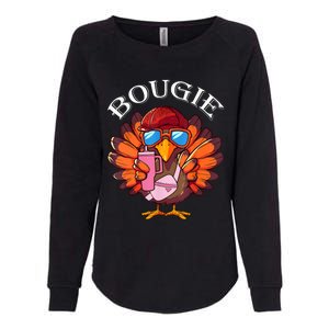 Funny Thanksgiving Turkey Trendy Bougie Fall Vibes Women Womens California Wash Sweatshirt