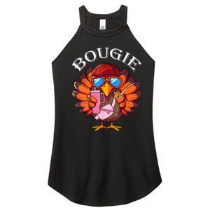 Funny Thanksgiving Turkey Trendy Bougie Fall Vibes Women Women's Perfect Tri Rocker Tank