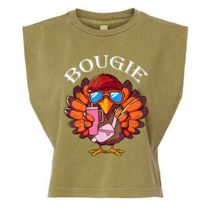 Funny Thanksgiving Turkey Trendy Bougie Fall Vibes Women Garment-Dyed Women's Muscle Tee