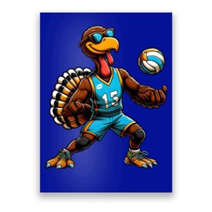 Funny Turkey Thanksgiving Volleyball Gift Poster