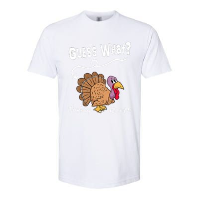 Funny Thanksgiving Turkey Guess What Turkey Butt! Softstyle CVC T-Shirt