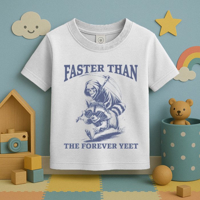 Faster Than The Forever Yeet Run Away Faster Funny Saying Gift Toddler T-Shirt
