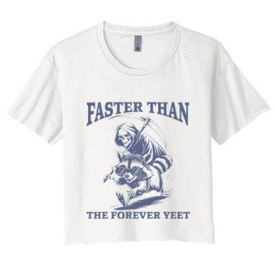 Faster Than The Forever Yeet Run Away Faster Funny Saying Gift Crop Top