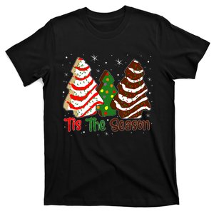 Funny Tis The Season Design Christmas Tree Cakes Debbie T-Shirt