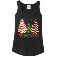 Funny Tis The Season Design Christmas Tree Cakes Debbie Ladies Essential Tank