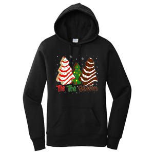 Funny Tis The Season Design Christmas Tree Cakes Debbie Women's Pullover Hoodie