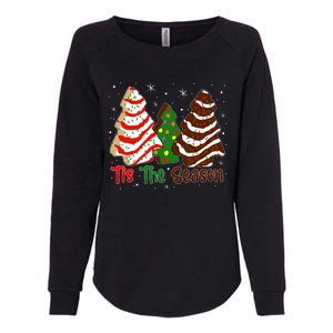 Funny Tis The Season Design Christmas Tree Cakes Debbie Womens California Wash Sweatshirt