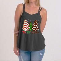 Funny Tis The Season Design Christmas Tree Cakes Debbie Women's Strappy Tank