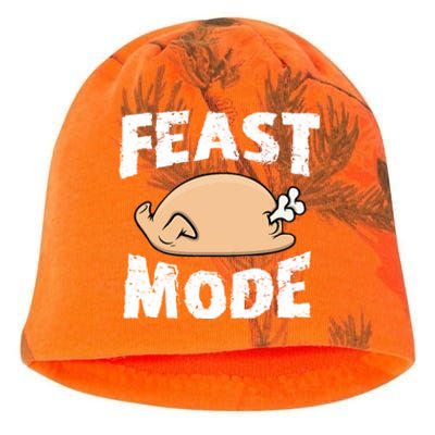 Funny Thanksgiving Turkey Feast Mode Gift Kati - Camo Knit Beanie