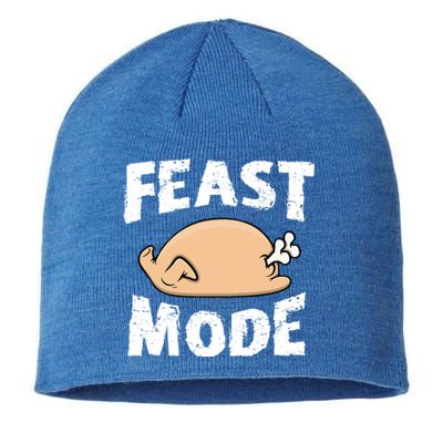 Funny Thanksgiving Turkey Feast Mode Gift Sustainable Beanie