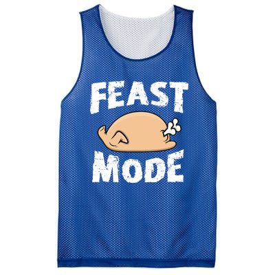 Funny Thanksgiving Turkey Feast Mode Gift Mesh Reversible Basketball Jersey Tank