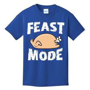 Funny Thanksgiving Turkey Feast Mode Gift Kids T-Shirt