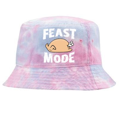 Funny Thanksgiving Turkey Feast Mode Gift Tie-Dyed Bucket Hat