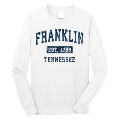 Franklin Tennessee Tn Vintage Sports Design Long Sleeve Shirt