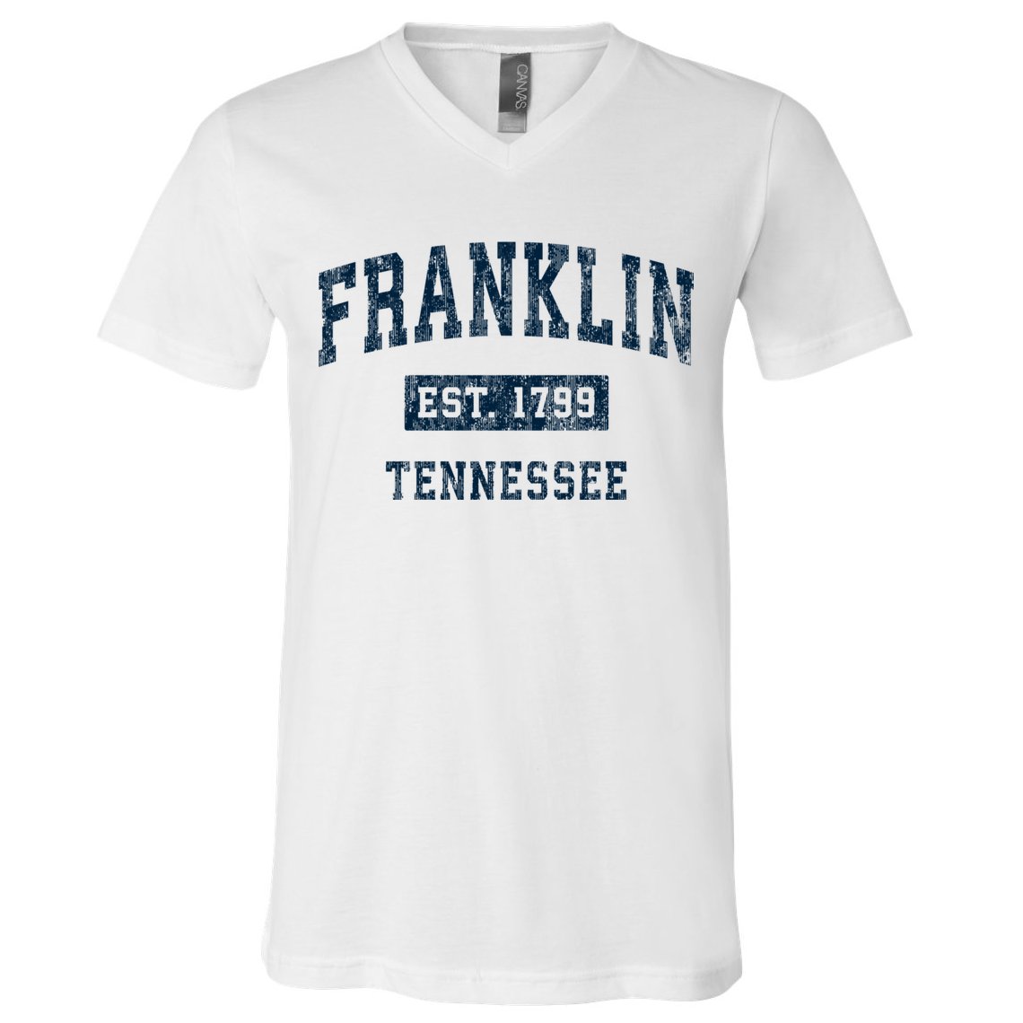 Franklin Tennessee Tn Vintage Sports Design V-Neck T-Shirt