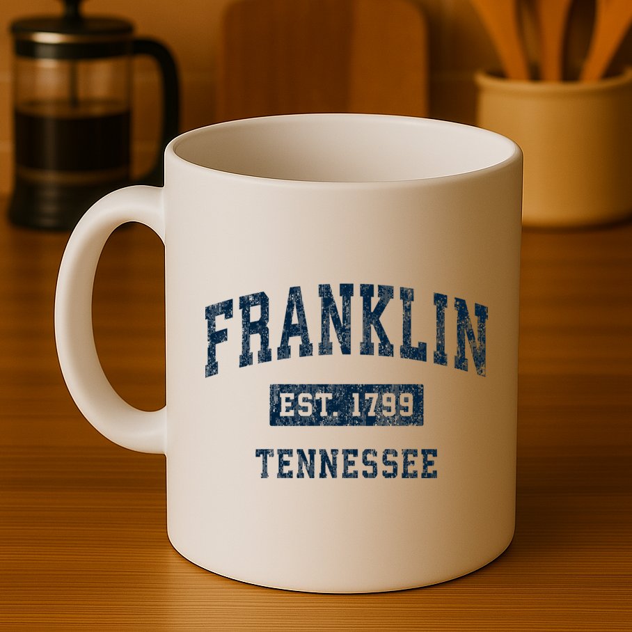 Franklin Tennessee Tn Vintage Sports Design Mug
